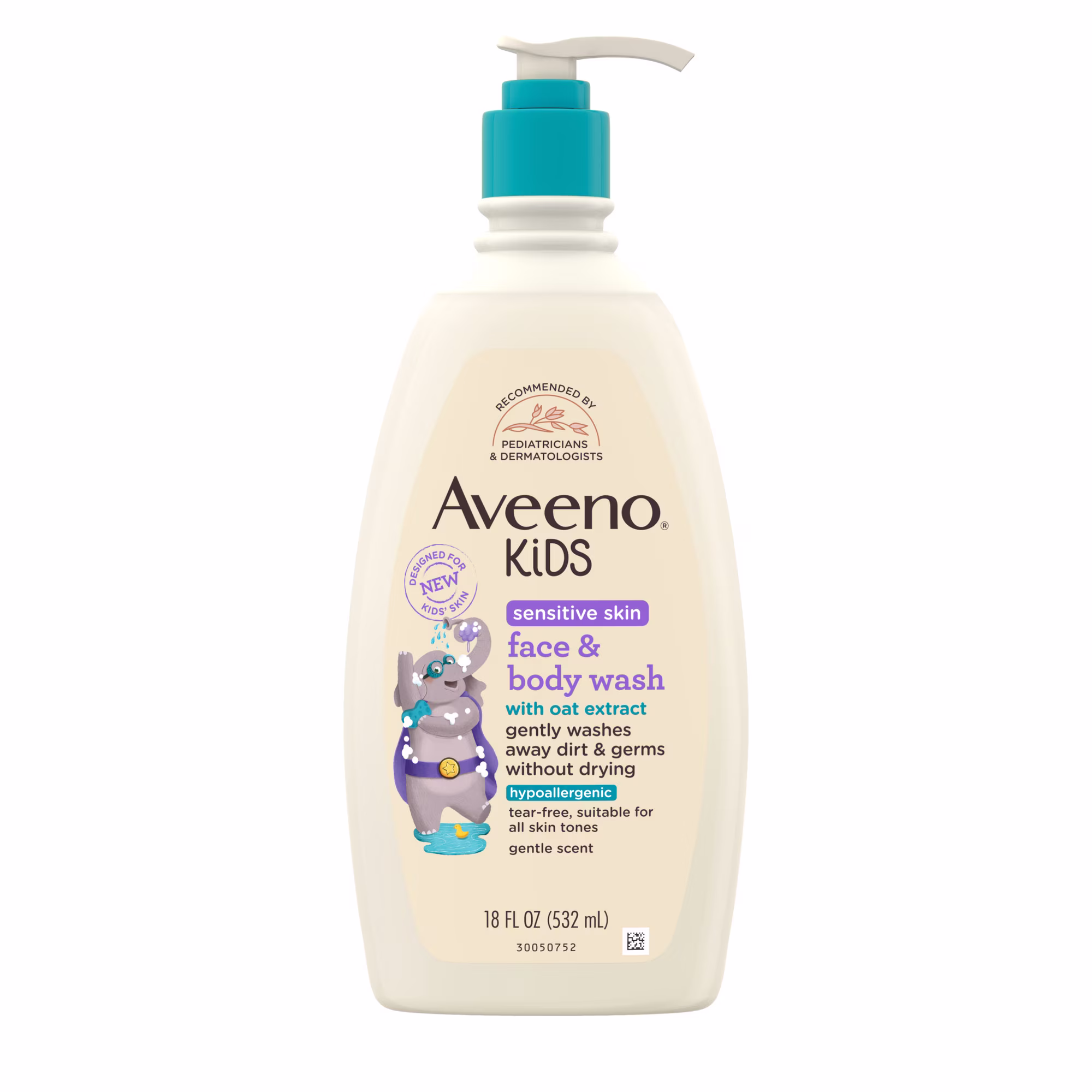 Aveeno Kids Face & Body Wash Sensitive Skin 18 oz