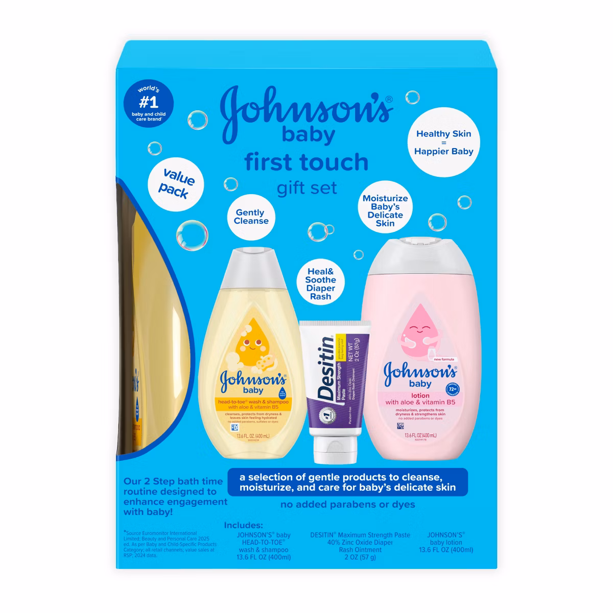 Johnson's Baby First Touch Gift Set 858ml – 3 Items