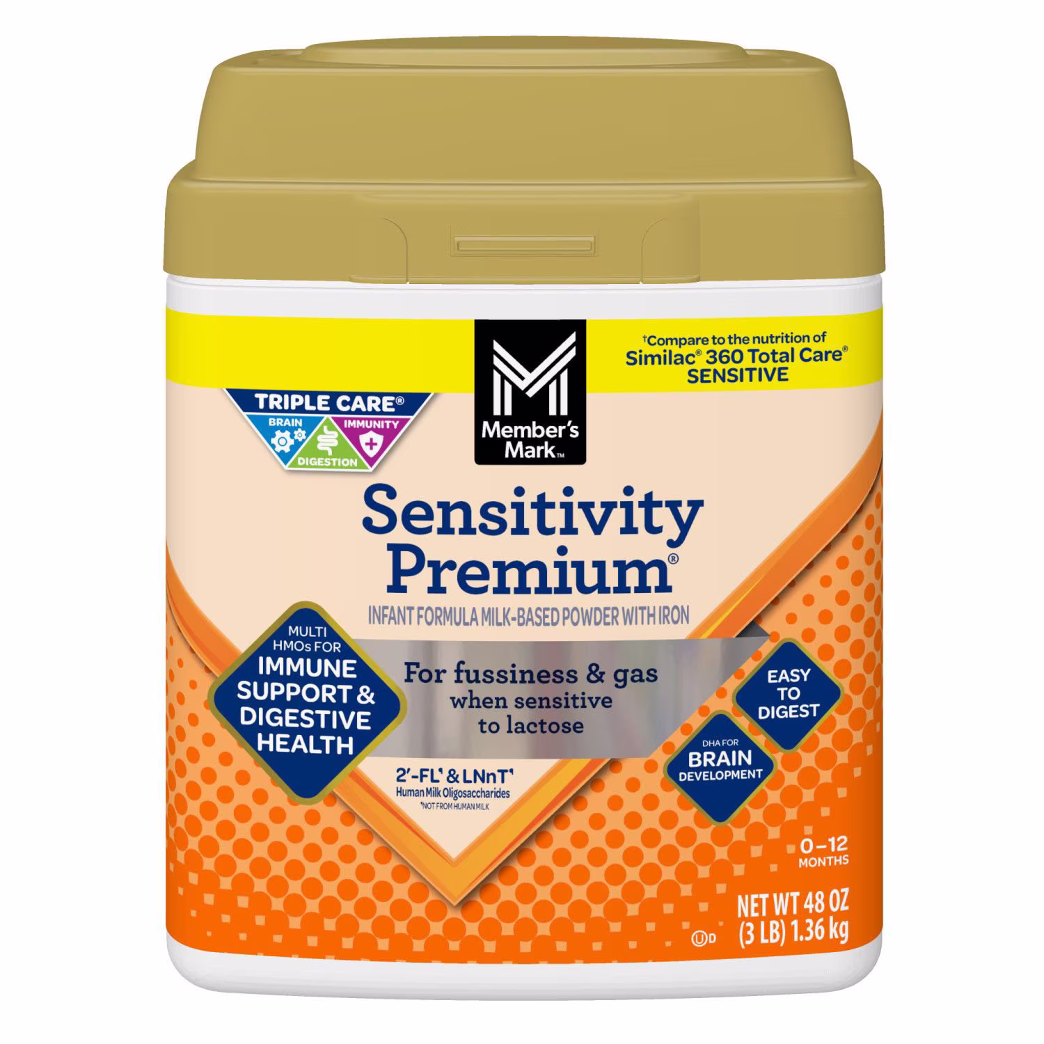 Member's Mark Sensitivity Premium Baby Formula, 48 oz.