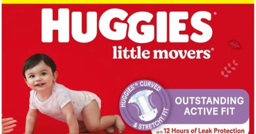 Huggies Little Movers Baby Diapers, Size 7, 68 Count