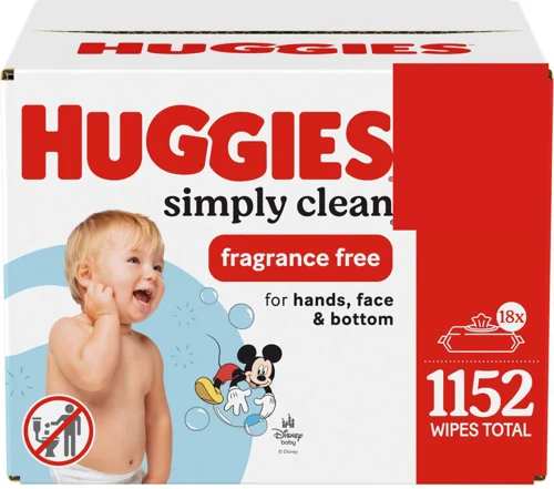 Huggies Simply Clean Unscented Baby Wipes, 18 Packs, 1,152 Wipes