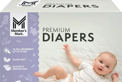 Member's Mark Premium Baby Diapers, Size 1, 164 Count