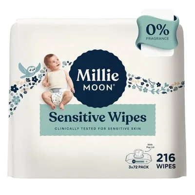 Millie Moon Sensitive Wipes, 216 Count