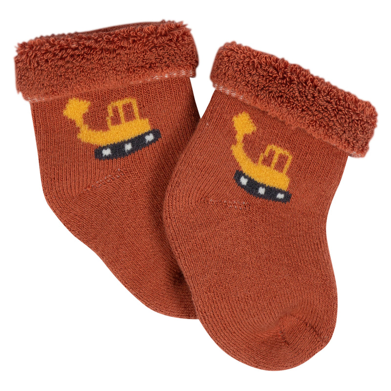 Gerber 12-Pack Baby Boys Transportation Zone Terry Wiggle Proof® Socks photo 3