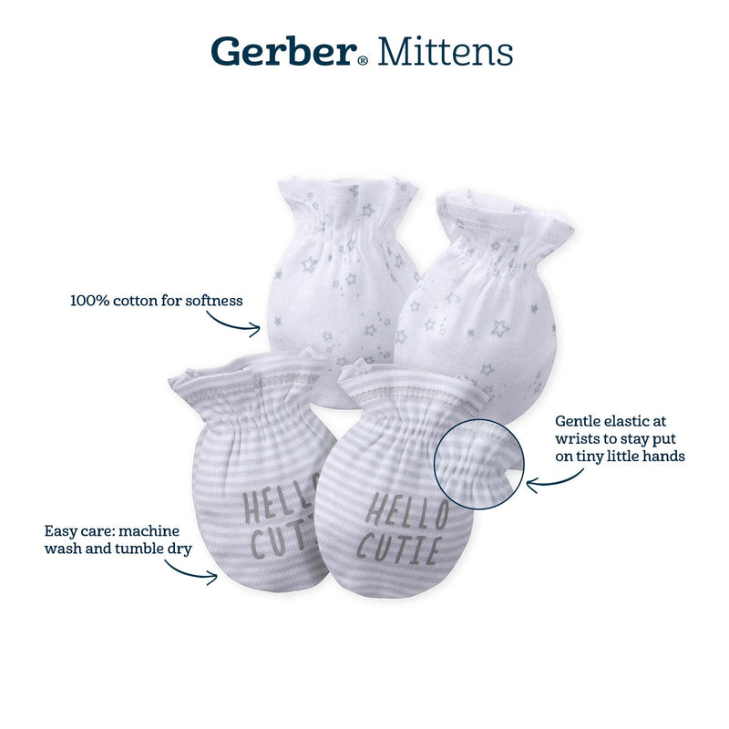 Gerber 8-Pack Baby Navy No Scratch Mittens photo 5