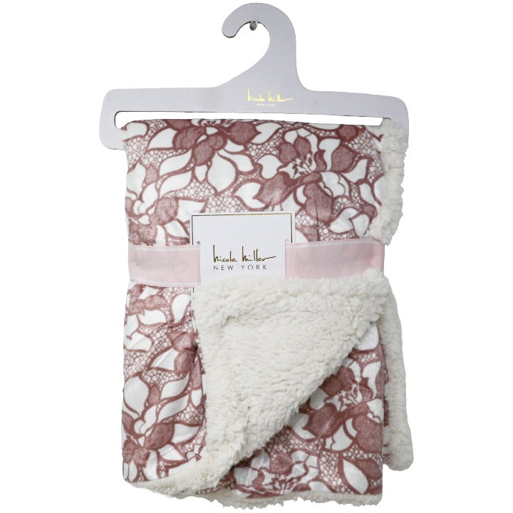 Nicole Miller Mink & Sherpa Baby Blanket Throw (30"x40") photo 1