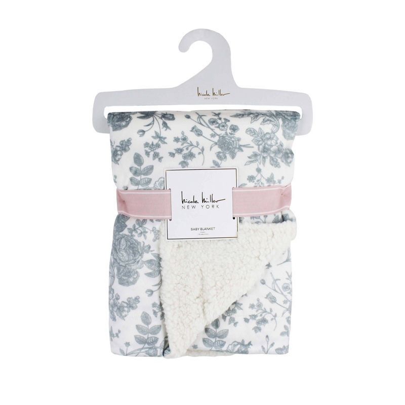 Nicole Miller Mink & Sherpa Baby Blanket Throw (30"x40") photo 3