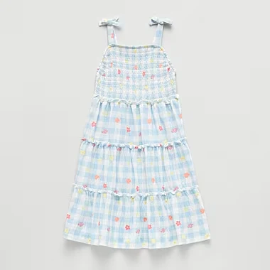 Okie Dokie Toddler Girls Sleeveless A-Line Dress – Clear Blue