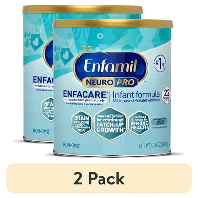 (2 pack) Enfamil NeuroPro EnfaCare Premature Discharge Powder Baby Formula, 13.6 oz Can