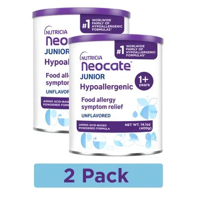 (2 pack) Neocate Junior Amino Acid-Based Formula without Prebiotics - Unflavored - 14.1 Oz Can