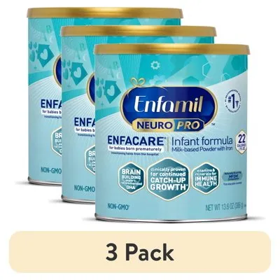 (3 pack) Enfamil NeuroPro EnfaCare Premature Discharge Powder Baby Formula, 13.6 oz Can