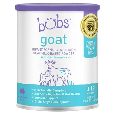 Bubs Easy Digest Goat Milk Infant Formula Powder (Babies 0-12 Months) - 20oz