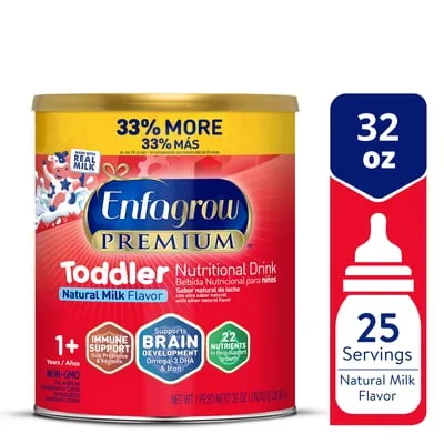 Enfagrow Premium Toddler Milk Nutritional Drink, Enfagrow Toddler Drink, Try Our Brain-Supporting Trio, 24 Oz Can