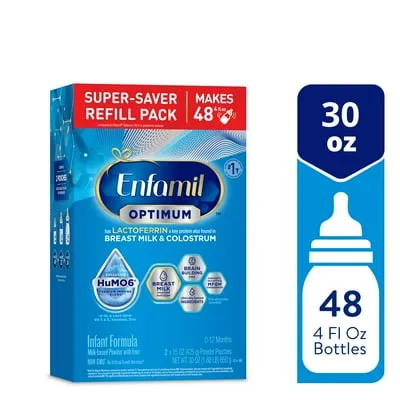 Enfamil Optimum Baby Formula Has Immune-Supporting Lactoferrin, 30 oz Refill