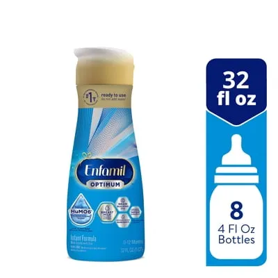 Enfamil Optimum Ready-to-Feed Baby Formula Has HMO Prebiotic, 32 fl oz