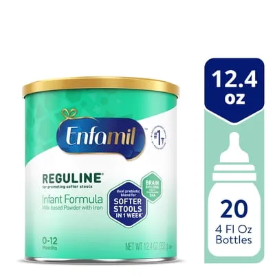 Enfamil Reguline Powder Baby Formula, Promotes Soft Stools, 12.4 oz Can