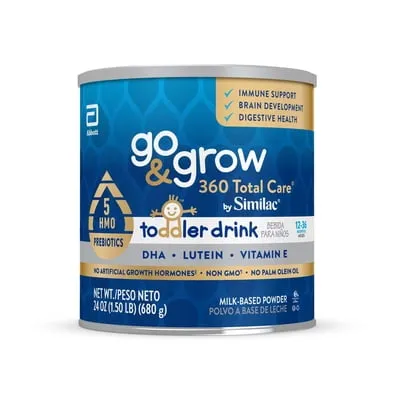 Go & Grow 360 Total Care by Similac Toddler Nutritional Drink Powder, 24-oz Can