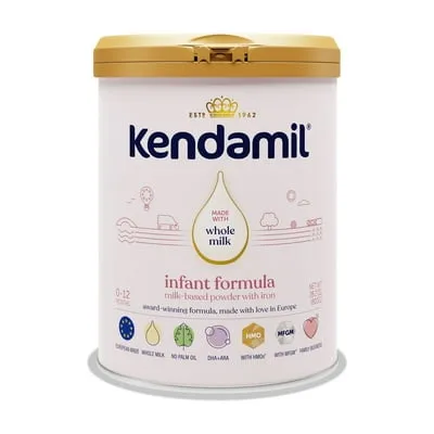 Kendamil European Whole Milk Classic Infant Formula Powder with HMOs, Prebiotics & DHA, 28.2 oz