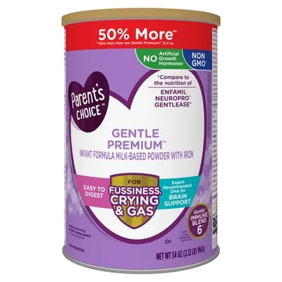 Parent's Choice Gentle Premium Baby Formula; For Fussiness, Gas and Crying, 34 oz