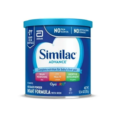 Similac Advance Powder Baby Formula With Iron, Has DHA & Lutein, 12.4-oz Can