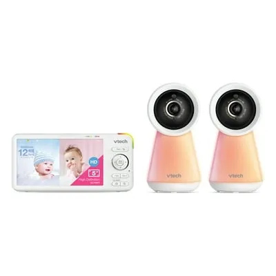 VTech RM5856-2HD Smart Wi-Fi Baby Monitor with 2 Cameras and 5 inch High-Definition Display