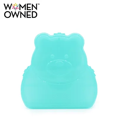Melii Bear Snackle Snack Container, Spill-proof, BPA Free, Easy Grip, Toddler Snack Cup – Blue