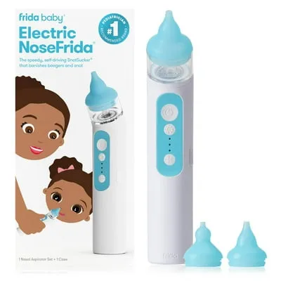 Frida Baby Electric NoseFrida Nasal Aspirator for Baby and Toddler, Upgraded Nasal Aspirator for Congestion Relief, 0+ Months