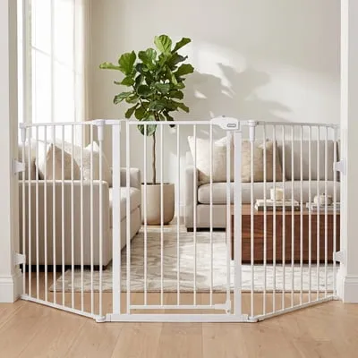 Regalo 76 Inch Super Wide Baby Gate, 3-Panel Baby Safety Gate, Configurable, Age Group 6 to 24 Months