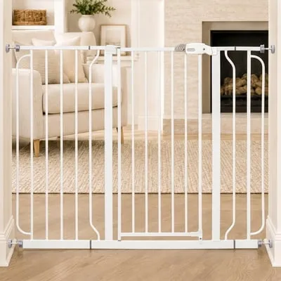 Regalo WideSpan 36" Extra Tall Walk-Through Baby Safety Gate, Fits 29-49", White