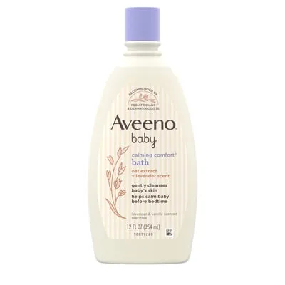 Aveeno Baby Calming Comfort Bath & Wash, Lavender & Vanilla, 12 fl. oz