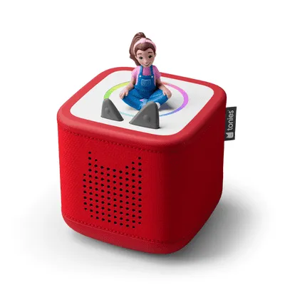 tonies Toniebox 2 Screen-Free Audio Player Bundle for Kids 1+ with Ms. Rachel - Sunset Red