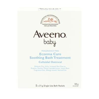 Aveeno Baby Eczema Therapy Soothing Bath Treatment, Oatmeal, 5 Count