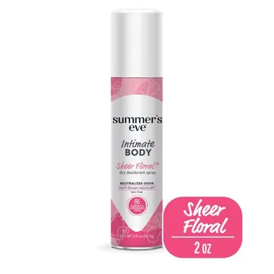 Summer’s Eve Sheer Floral Daily Refreshing Feminine Spray, 2 oz