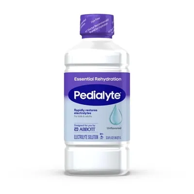 Pedialyte Essential Rehydration Electrolyte Drink, Unflavored, 1 Liter