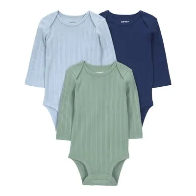 Carter's Child of Mine Baby Boy Bodysuits, 3-Pack, Sizes Preemie-18 Months