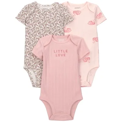Carter's Child of Mine Baby Girl Bodysuit, 3-Pack, Sizes Preemie-18 Months