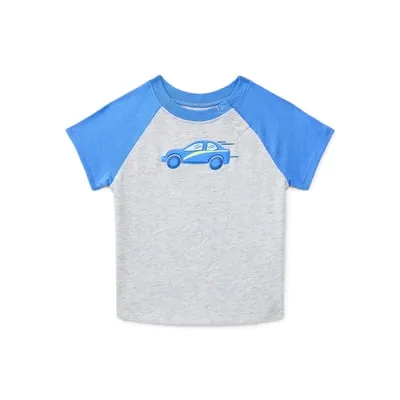 Wonder Nation Baby Boys Graphic Raglan Tee, Sizes 0/3M-24M