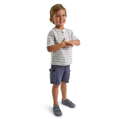 Modern Moments by Gerber Baby and Toddler Boy Textured Shirt and Cargo Short Set, 2-Piece, Sizes 0/3 Months - 5T