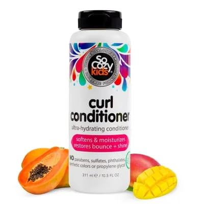SoCozy Kid's Ultra-Hydrating Curl Conditioner, for All Curl Types, Pour Bottle 10.5 oz