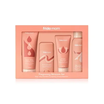 Frida Mom Pregnancy Skincare Body Relief Set for Stretch Marks, Dry Skin, Swelling Chafing - 4 Ct