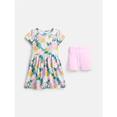 Wonder Nation Girls Play Dress and Bike Short 2 Piee Ser, Sizes 4-18 & Plus