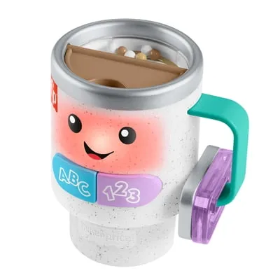Fisher-Price Laugh & Learn Wake up & Learn Coffee Mug Baby & Toddler Toy with Music & Lights