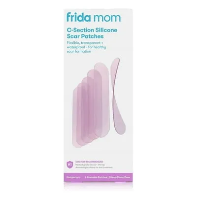 Frida Mom C-Section Silicone Scar Patches, Reusable Medical Grade Scar Treatment, Scar Gel and Cream Alternative, 6 Count