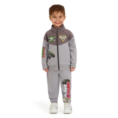 Monster Jam Toddler Boy 2pc Active Jacket and Pant Set, Sizes 12 Months - 5T