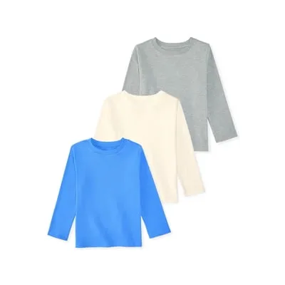 Garanimals Baby & Toddler Boys Long Sleeve Shirts, Single & 3-Pack, Sizes 0-6T