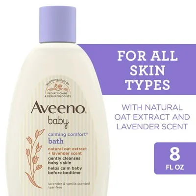 Aveeno Baby Calming Comfort Bath Body Wash, Lavender & Vanilla, 8 fl oz