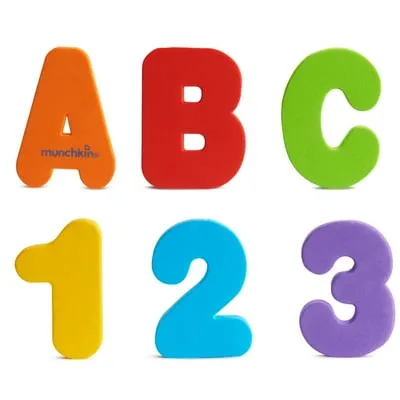 Munchkin® Learn™ Letters and Numbers Toddler Bath Toy, Non-Toxic, Multi-Color, Unisex, 36 Count