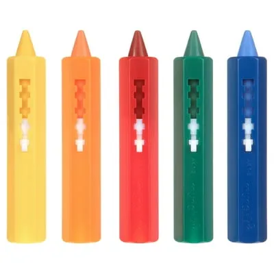 Munchkin® Draw™ Washable Non-Toxic Toddler Bath Crayons, Unisex, 5 Pack