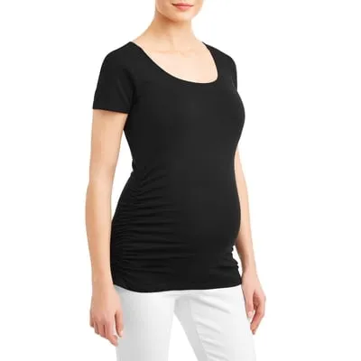 Oh! Mamma Maternity Women's Scoop Neck T-Shirt (Womens & Womens Plus)