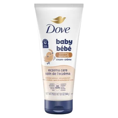 Dove Soothing Cream To Soothe Delicate Baby Skin Eczema Care No Artificial Perfume Or Color, Paraben Free, Phthalate Free ,5.1 oz